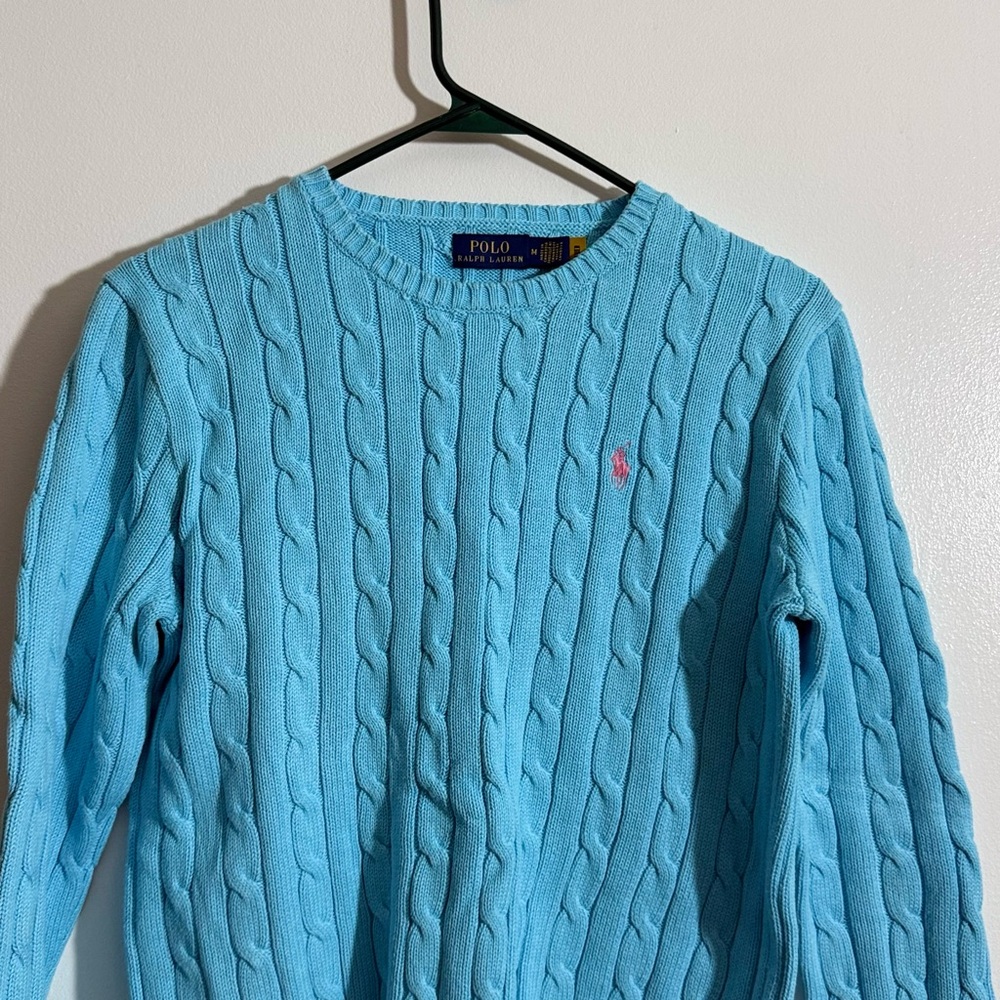 Ralph Lauren Light Blue Cable Knit Sweater